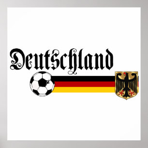 Deutschland large fussball logo poster