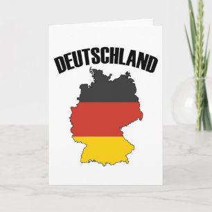 Deutschland Map - German Flag - Germany Travel Card