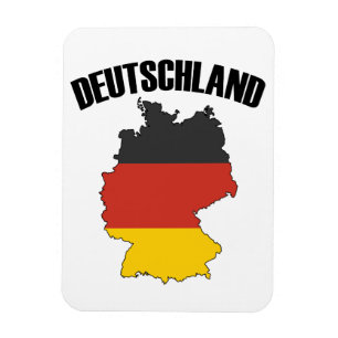 Deutschland Map - German Flag - Germany Travel Magnet