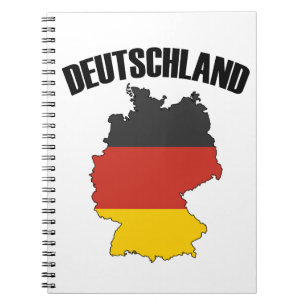 Deutschland Map - German Flag - Germany Travel Notebook