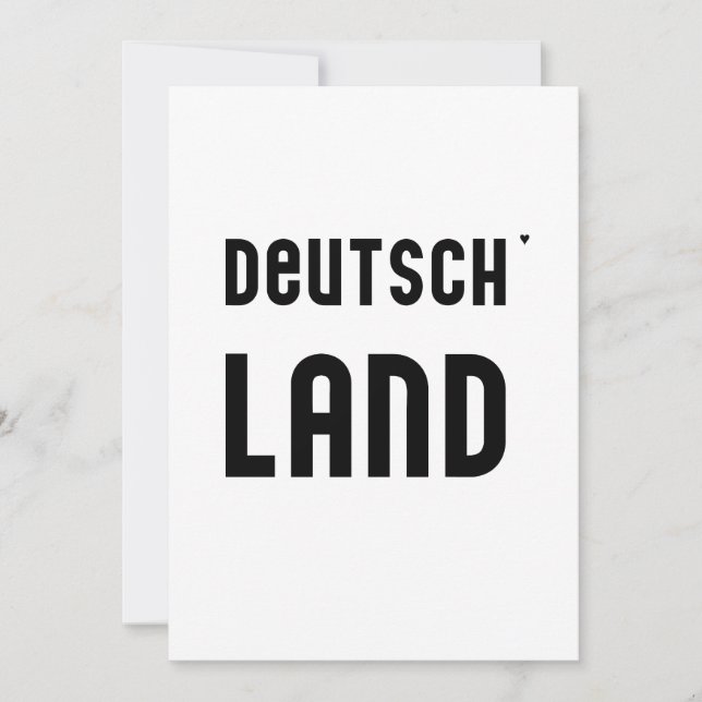 Deutschland - minimalistic typography card (Front)