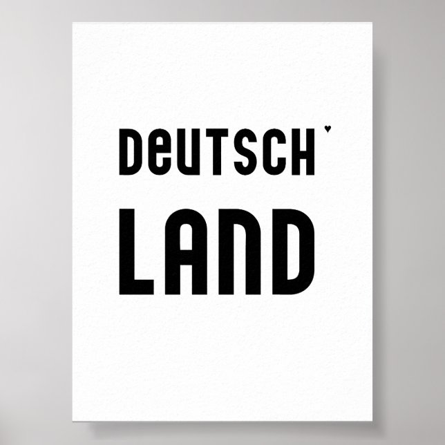 Deutschland - minimalistic typography poster (Front)