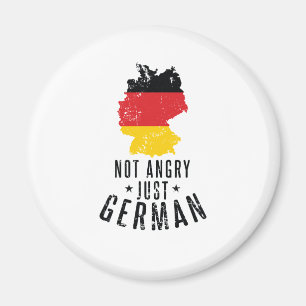 Deutschland Not Angry Just German Magnet