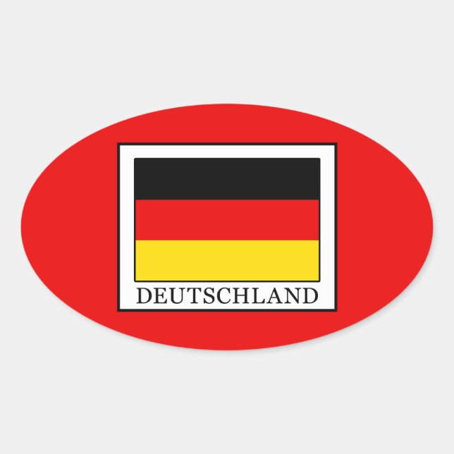 Deutschland Oval Sticker (Front)
