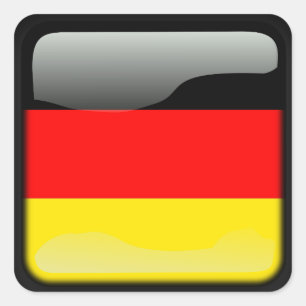 Deutschland polished square sticker