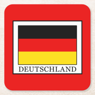 Deutschland Square Paper Coaster