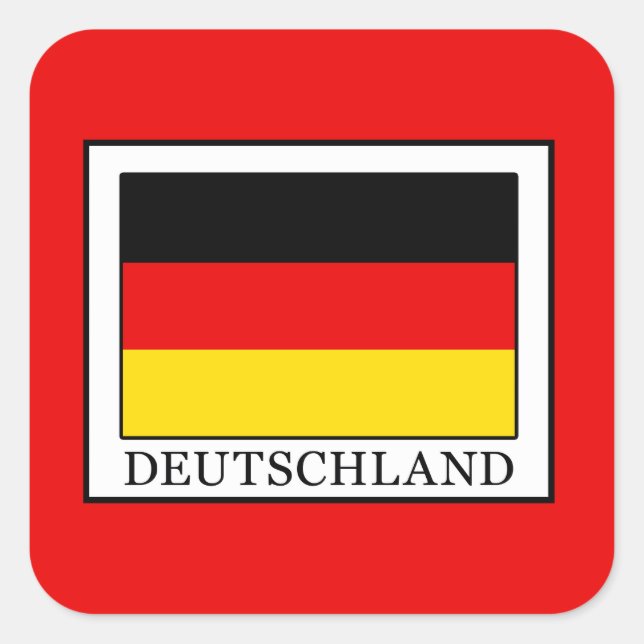 Deutschland Square Sticker (Front)
