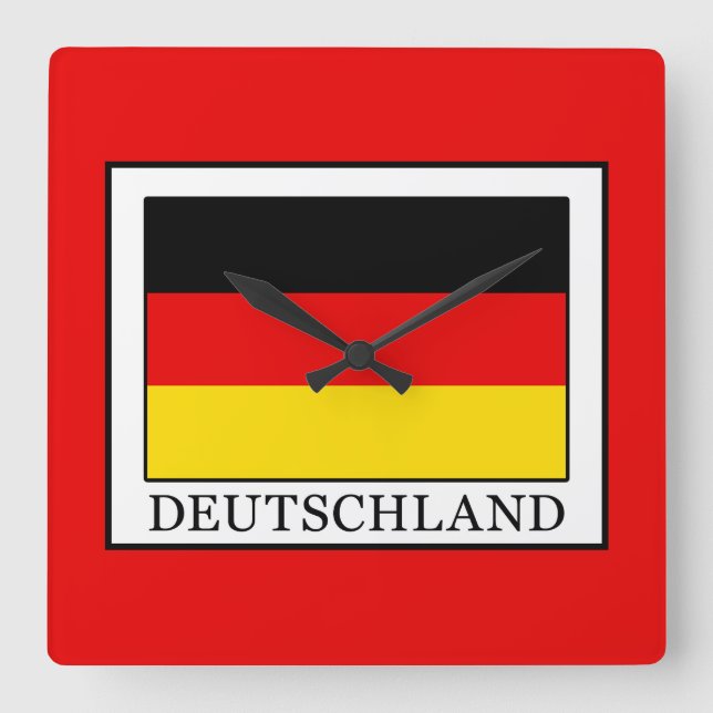 Deutschland Square Wall Clock (Front)