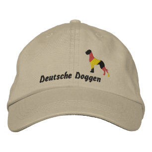 Deutschland Stick Dogge, Deutsche Doggen Embroider Embroidered Hat