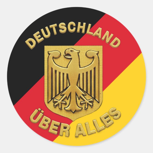 Deutschland Über Alles Classic Round Sticker (Front)