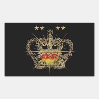 Deutschland Vier Sterne Weltmeister Germany Soccer Rectangular Sticker