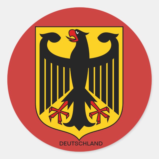 Deutschland Wappen Großer Aufkleber Classic Round Sticker (Front)