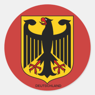 Deutschland Wappen Großer Aufkleber Classic Round Sticker
