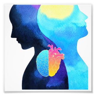 Deux âmes un cœur photo print