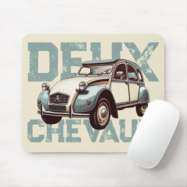 Deux Chevaux Mouse Mat (With Mouse)