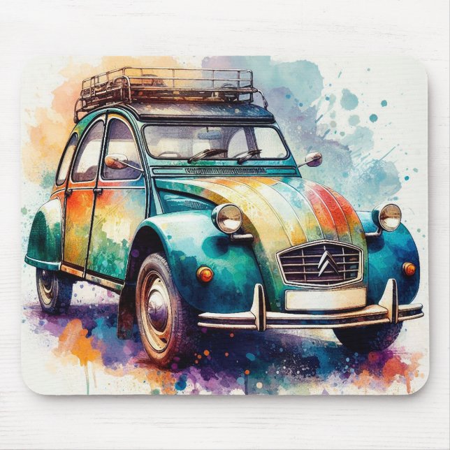 Deux Chevaux Mouse Mat (Front)