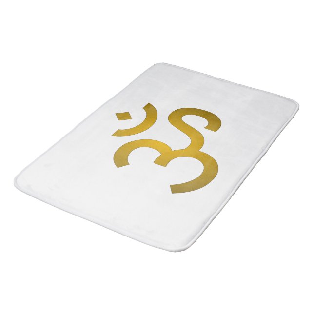Devanagari Om  Bath Mat (Angled)