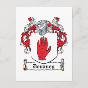 Devaney Family Crest Postcard
