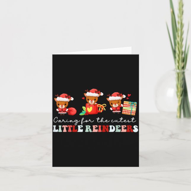 Devdoxtee Caring For The Cutest Reindeers Mother B Card (Front)