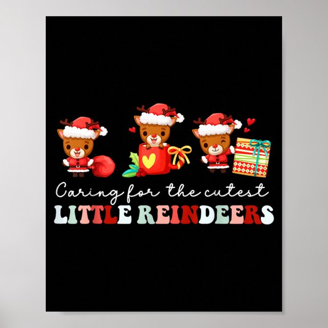 Devdoxtee Caring For The Cutest Reindeers Mother B Poster (Front)