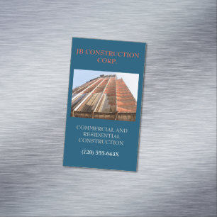 Developer Architect Remodel Construction Building  Magnetic Business Card