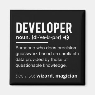 Developer Dictionary Definition Funny developers Magnet