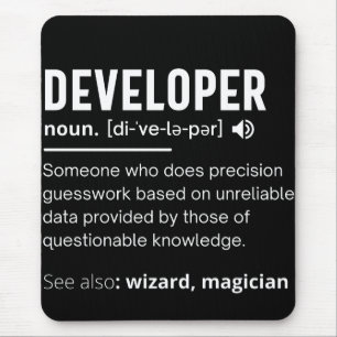 Developer Dictionary Definition Funny developers Mouse Mat