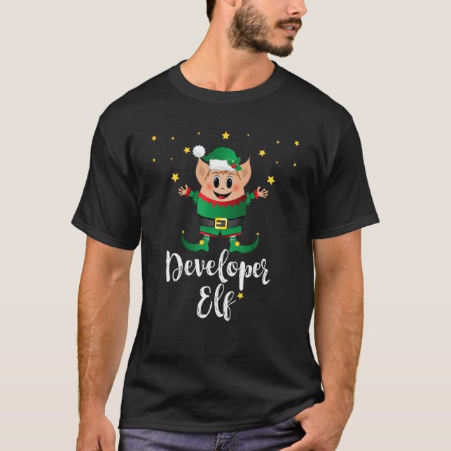 Developer Elf Squad Men Christmas Matching Family  T-Shirt (Front)