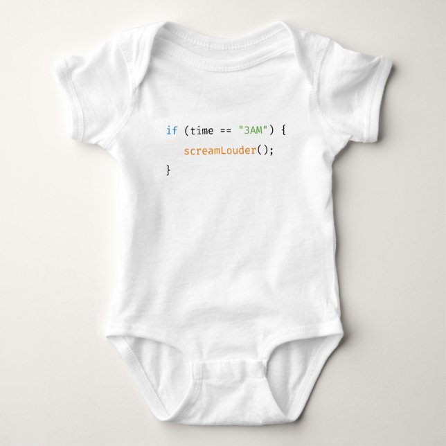 Developer Funny Baby Code Programmer Bodysuit (Front)