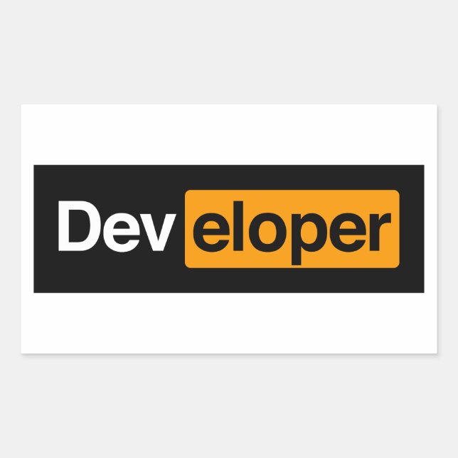 Developer Rectangular Sticker (Front)