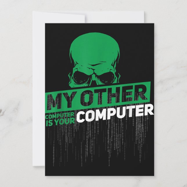 Developer Sysadmin Engineer Hacker Nerd Admin Code Thank You Card (Front)