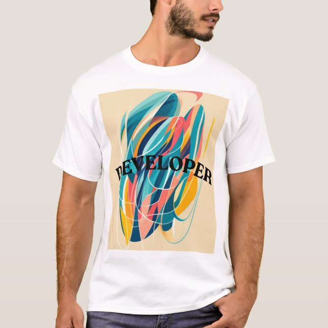 Developer's Abstract Vibe T-Shirt (Front)