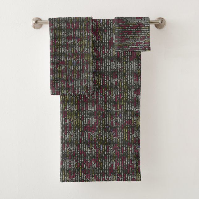 Developer's Terminal Pattern Bath Towel Set (Insitu)