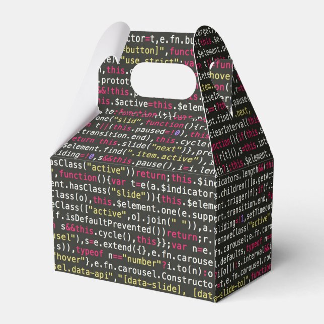 Developer's Terminal Pattern Favour Box (Back Side)
