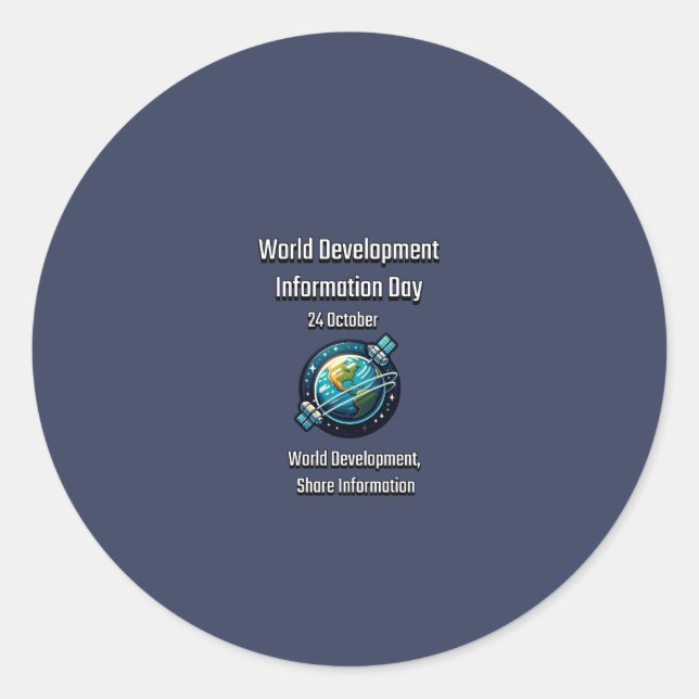 Development Information Day. Share Information. Classic Round Sticker (Front)