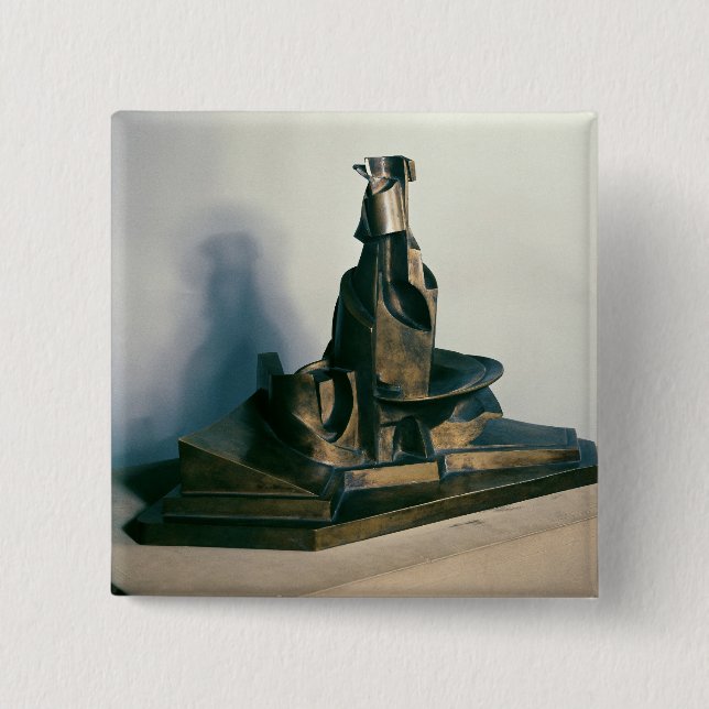 Development of a Bottle in Space, 1912 15 Cm Square Badge (Front)