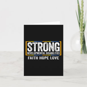 Developmental Disabilities Awareness Strong 1 Card