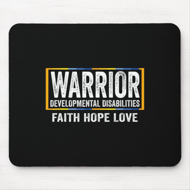 Developmental Disabilities Awareness  Warrior 1 Mouse Mat (Front)