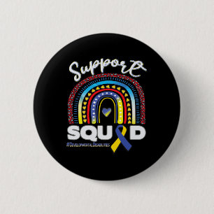 Developmental Disabilities Support Squad Blue Yell 6 Cm Round Badge
