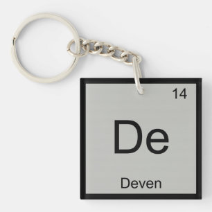 Deven Name Chemistry Element Periodic Table Key Ring