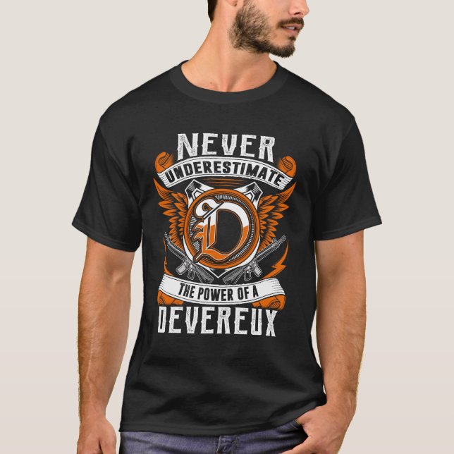 DEVEREUX - Never Underestimate Personalised T-Shirt (Front)
