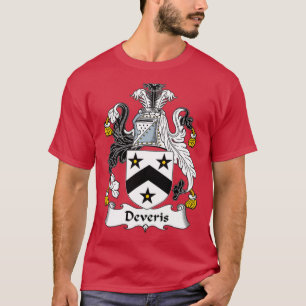 Deveris Coat of Arms Family Crest  T-Shirt