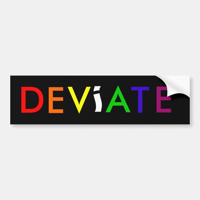 Deviate Bumper Sticker (Front)