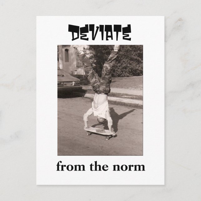 Deviate from the norm postcard (Front)