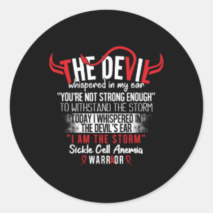 Devil3- Sickle Cell Anaemia Awareness Supporter Ri Classic Round Sticker