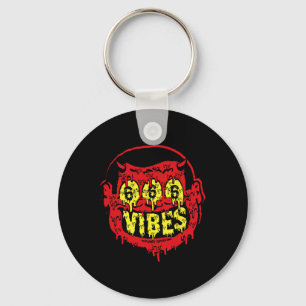 Devil 666 Vibes - Retro Style 666 Funny Evil Hallo Key Ring