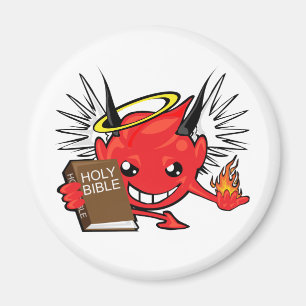 devil / angel face magnet