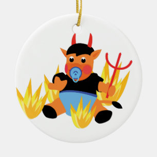 devil baby ceramic tree decoration
