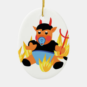 devil baby ceramic tree decoration