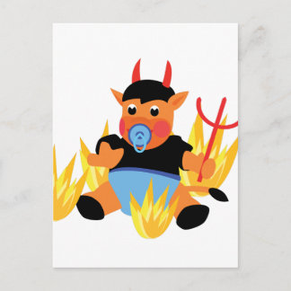 devil baby postcard